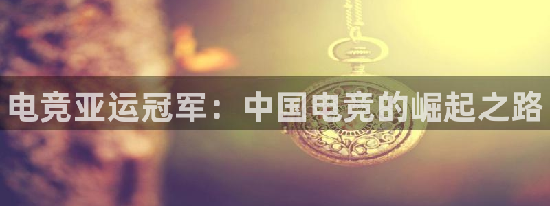 乐竞电竞实训中心收费标准：电竞亚运冠军：中国电竞的崛起之路